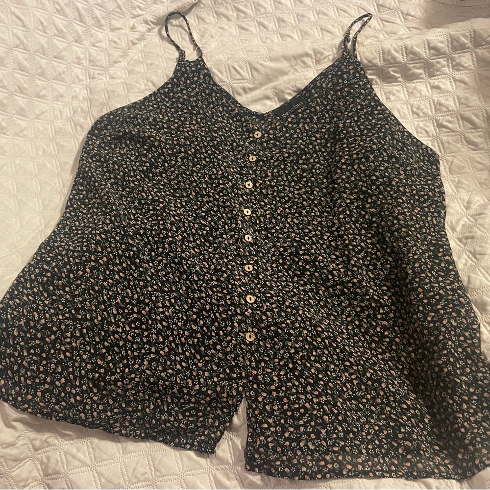 Zenobia Brand Womens Floral Tank Blouse 1XL NEW WITHOUT TAGS